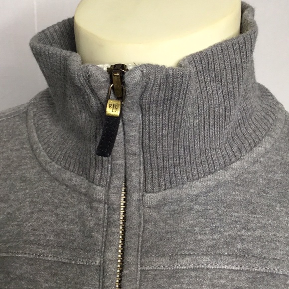 ⬇️ Lauren Ralph Lauren Women's Full Zip Gray Track Jacket Size pL - Picture 5 of 5